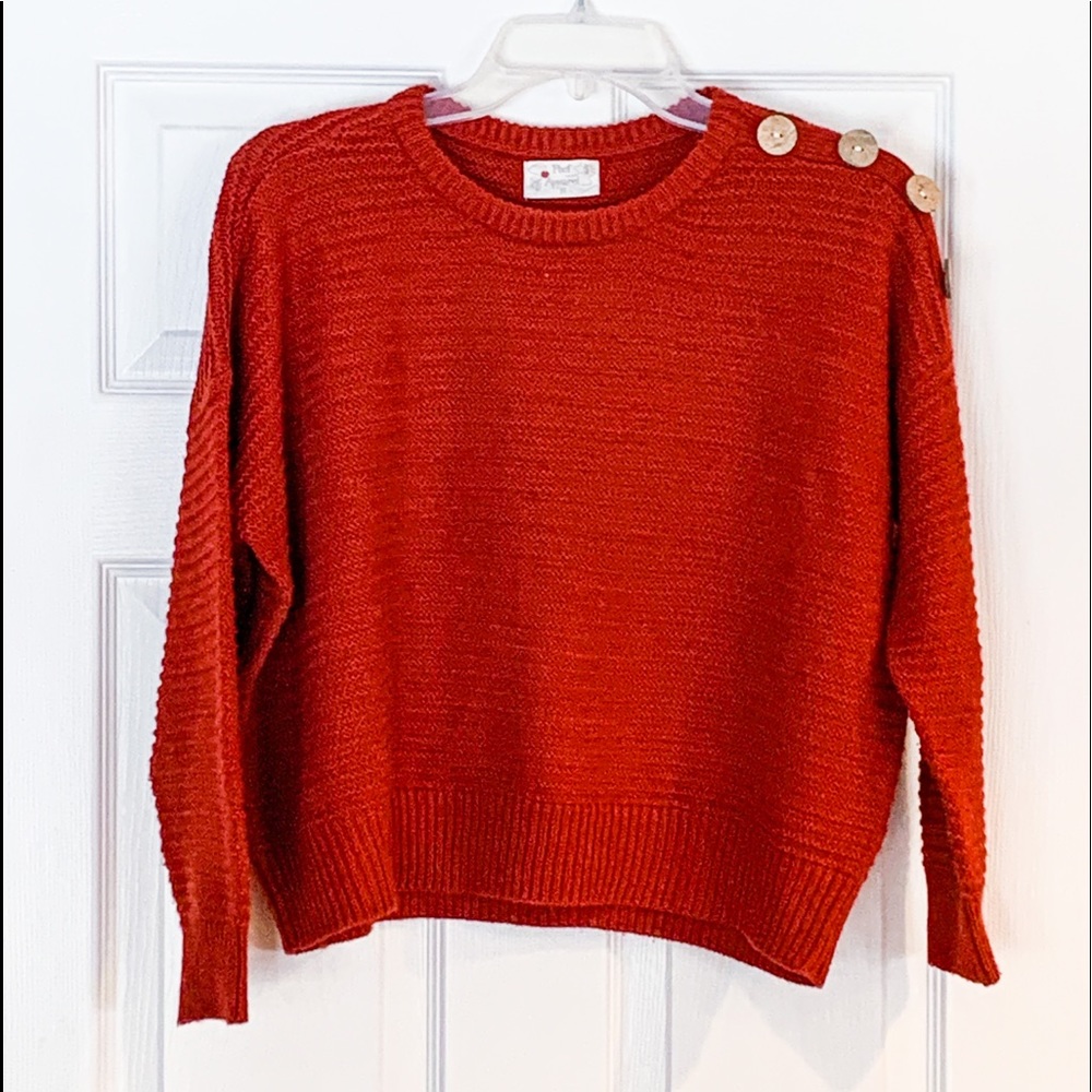 ⭐️Poof Apparel Orange cropped sweater